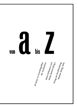 Titelblatt "von A bis Z"